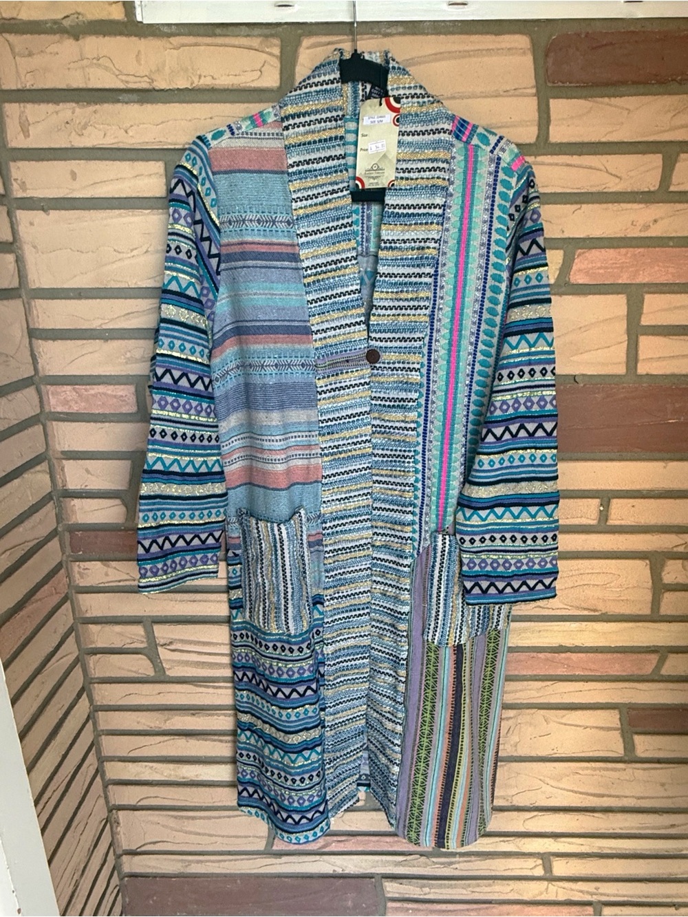 Blue Batik Patchwork Cotton
Cardigan Jacket